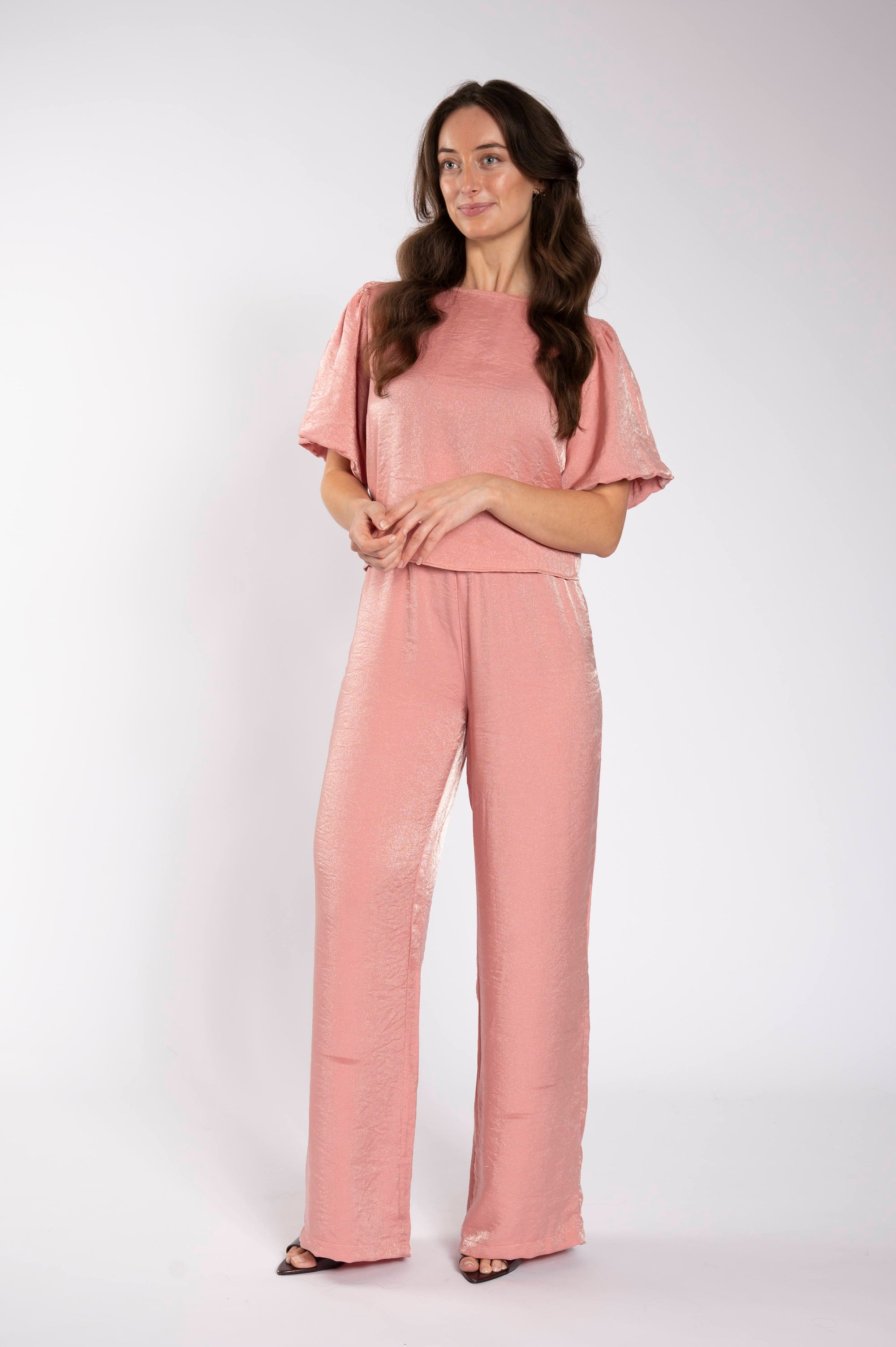 Shine to Stay Trousers - Shimmery Pink