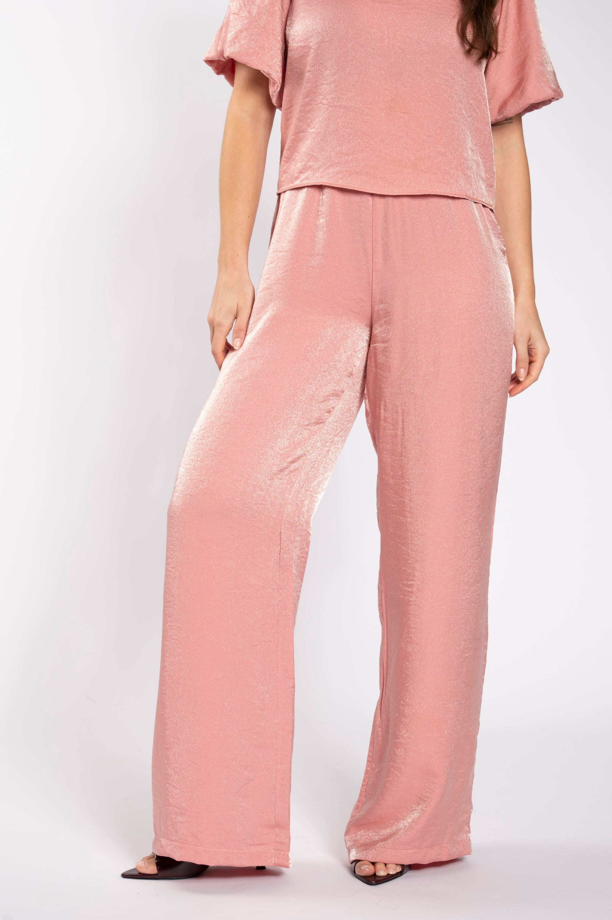 Shine to Stay Trousers - Shimmery Pink