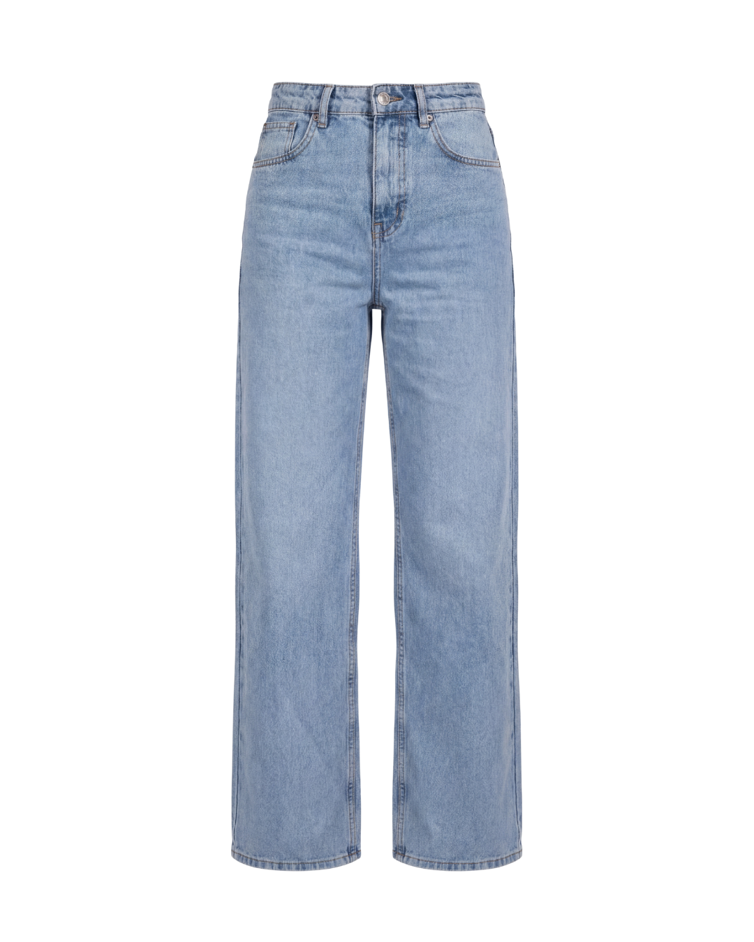 Wide Leg Jeans - Rinsed Light Blue