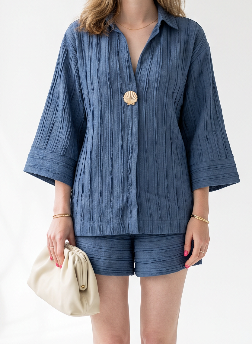 Boho Muse Blouse - Navy Blue