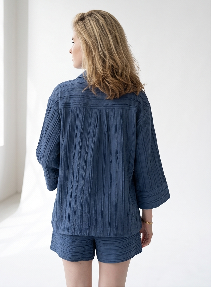 Boho Muse Blouse - Navy Blue