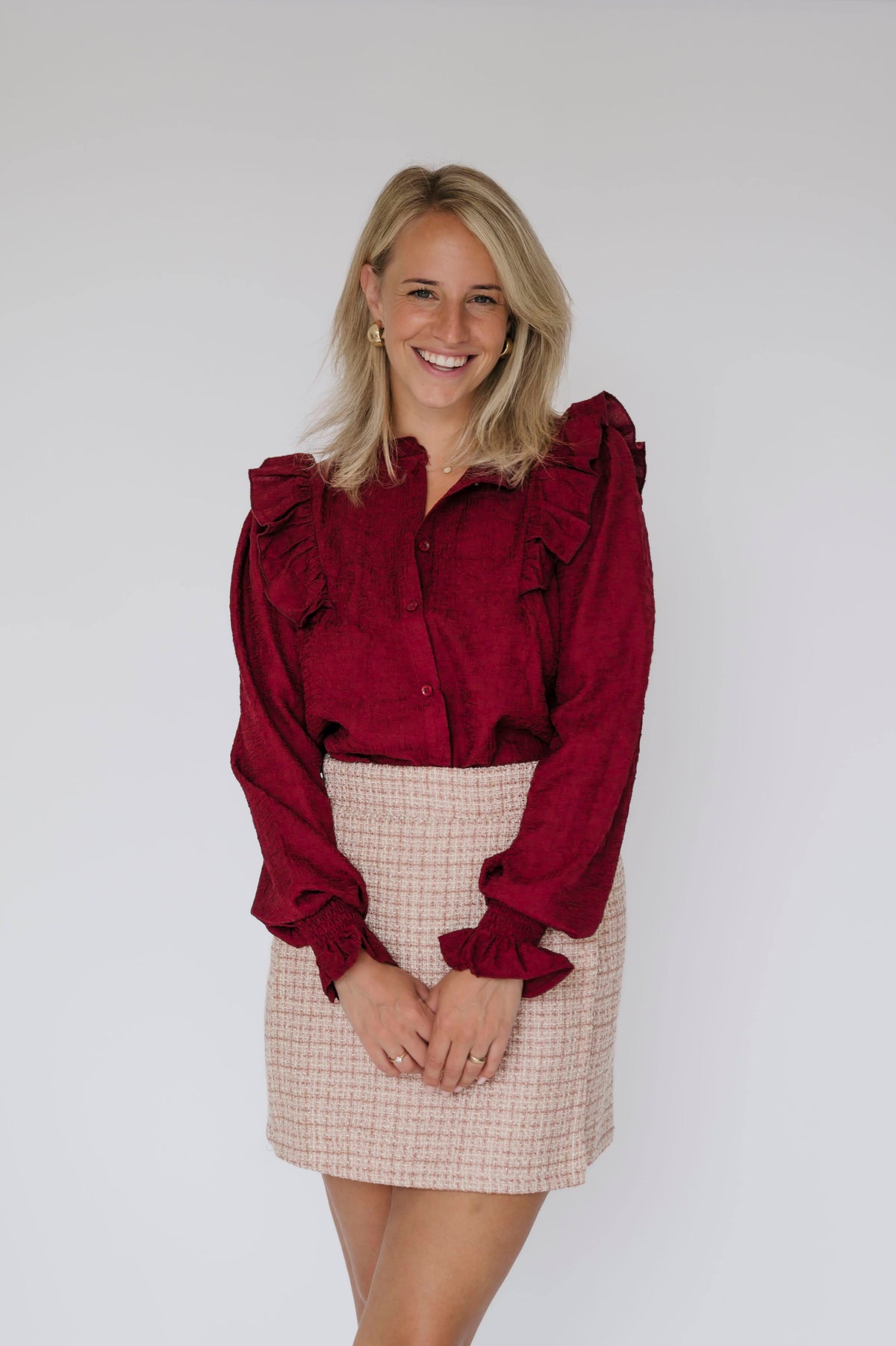 Tweed Rok Do Roze