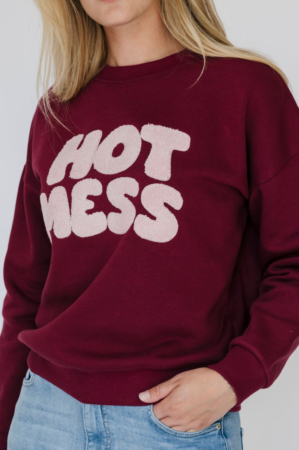 Hot Mess Sweat - Ruby Red & Pink