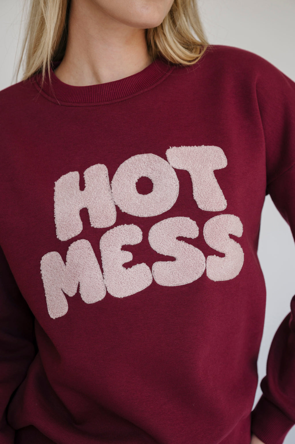 Hot Mess Sweat - Ruby Red & Pink