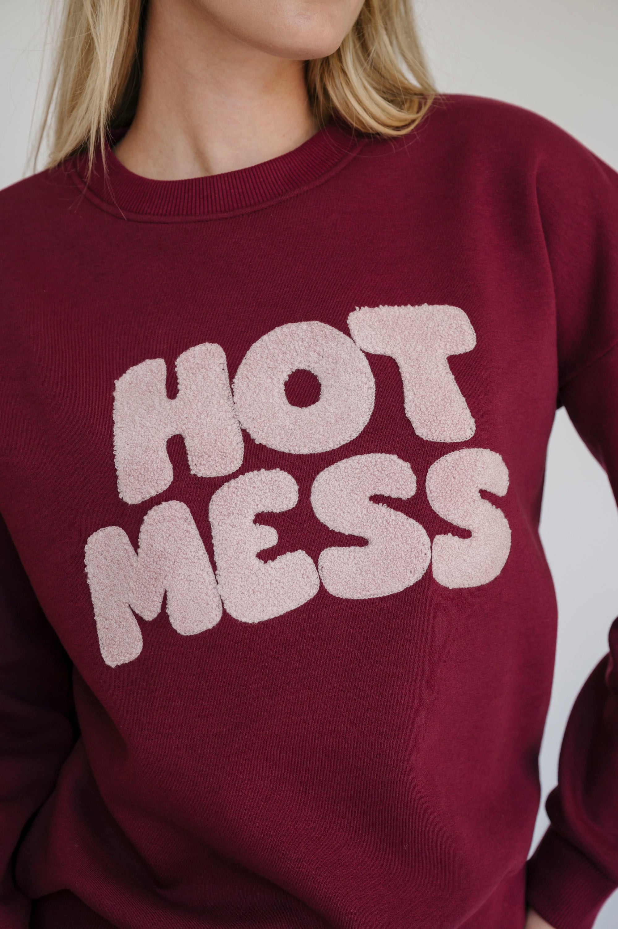 Hot Mess Sweat - Ruby Red & Pink