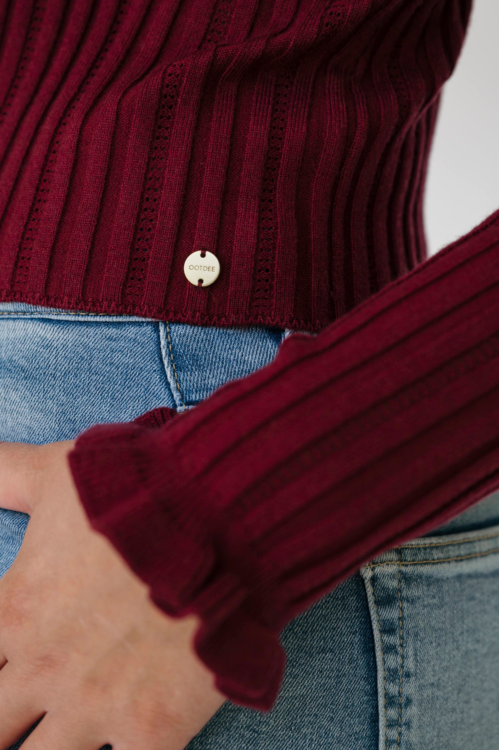 Statement Sleeve Knit - Ruby Red