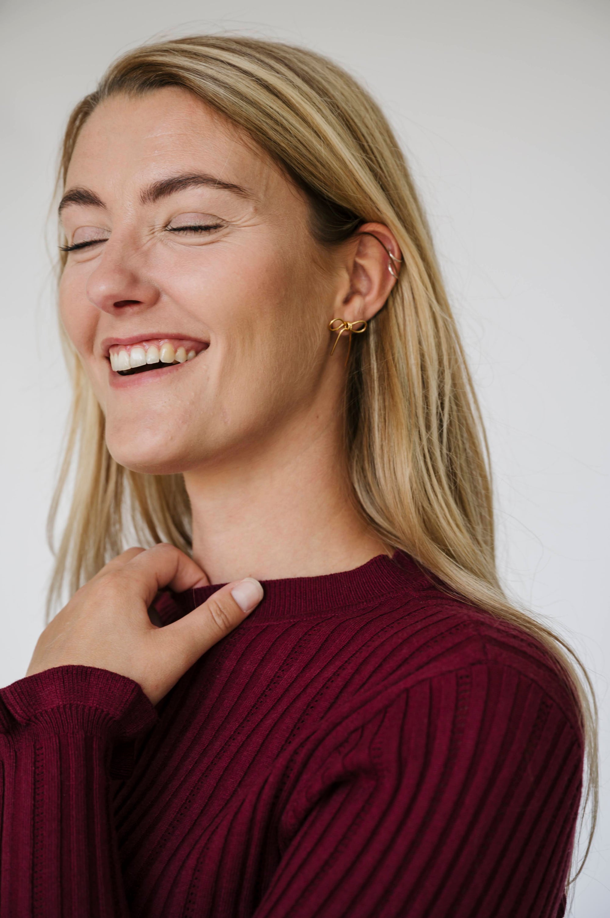 Statement Sleeve Knit - Ruby Red