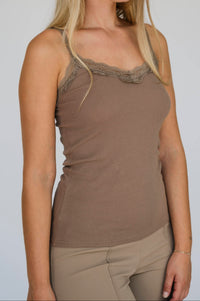 Lace Top - Taupe