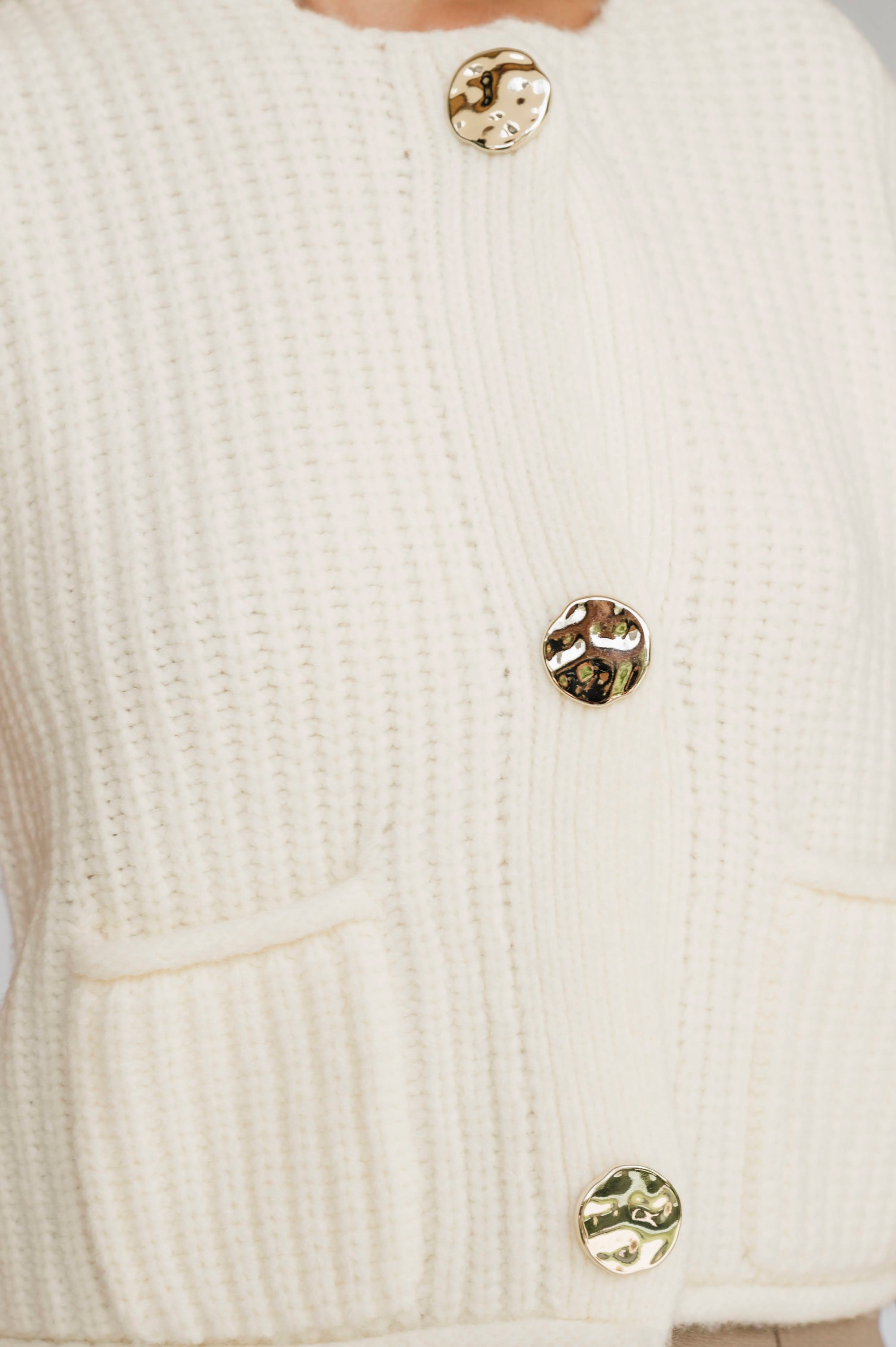 The Bold Button Gilet - Seashell