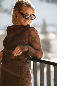 Lace Top - Chocolate Brown