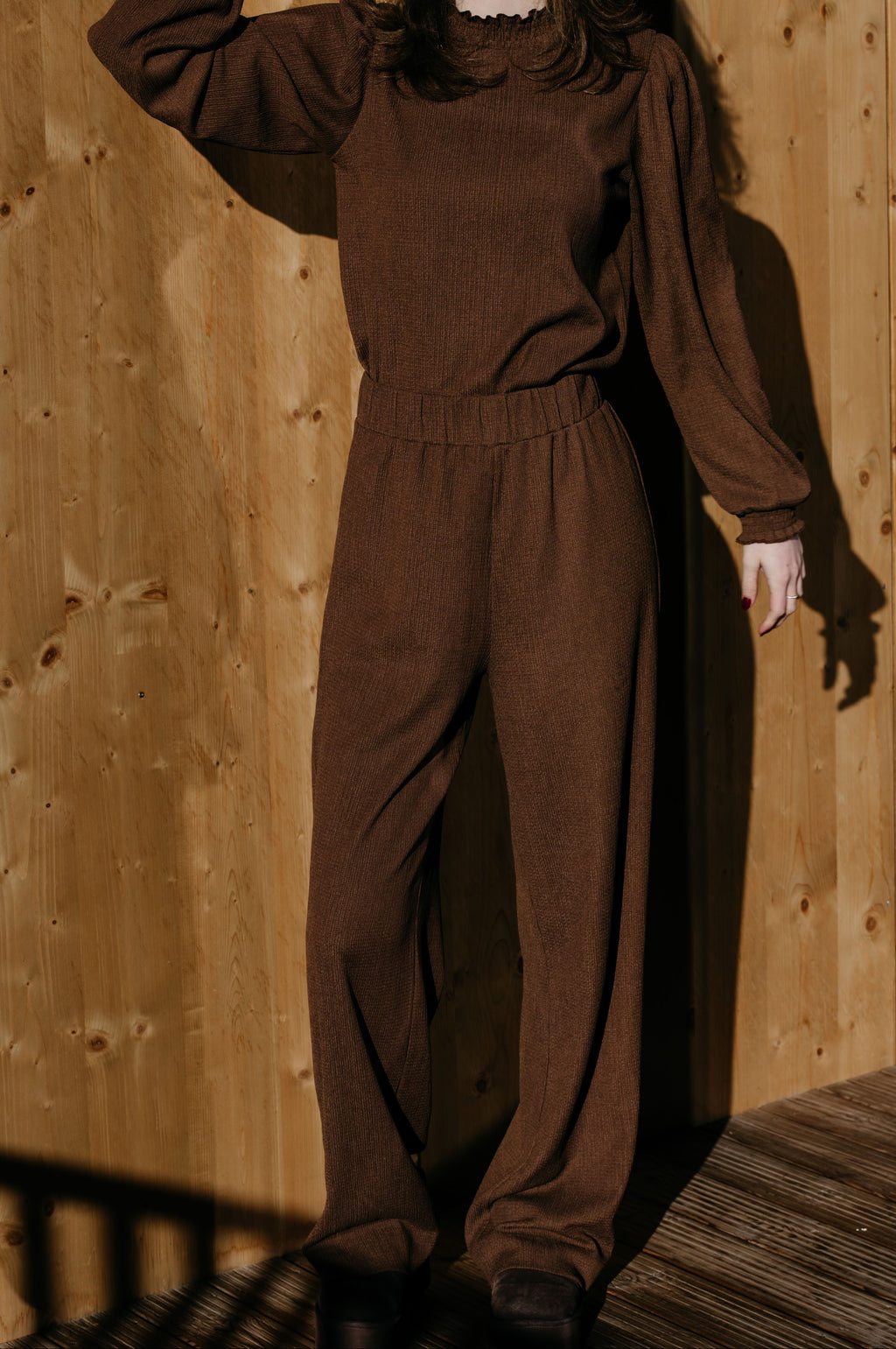 Smock Set Trousers - Chocolate Brown