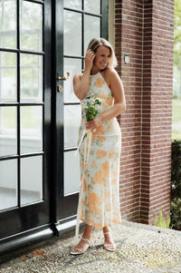 Maxi Skirt Floral Mesh - Vanilla Custard