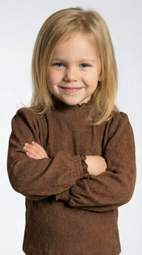 MINI Smock Set Top - Chocolate Brown
