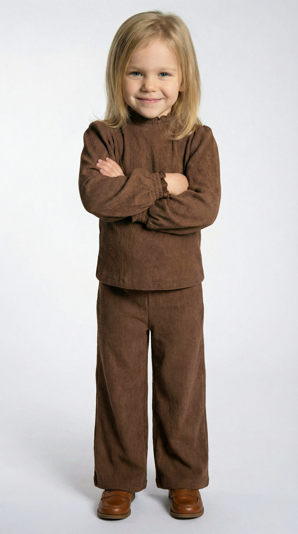 MINI Smock Set Trousers - Chocolate Brown