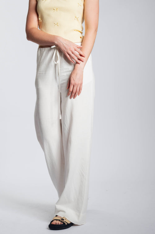Linnen It Trousers - Ivory
