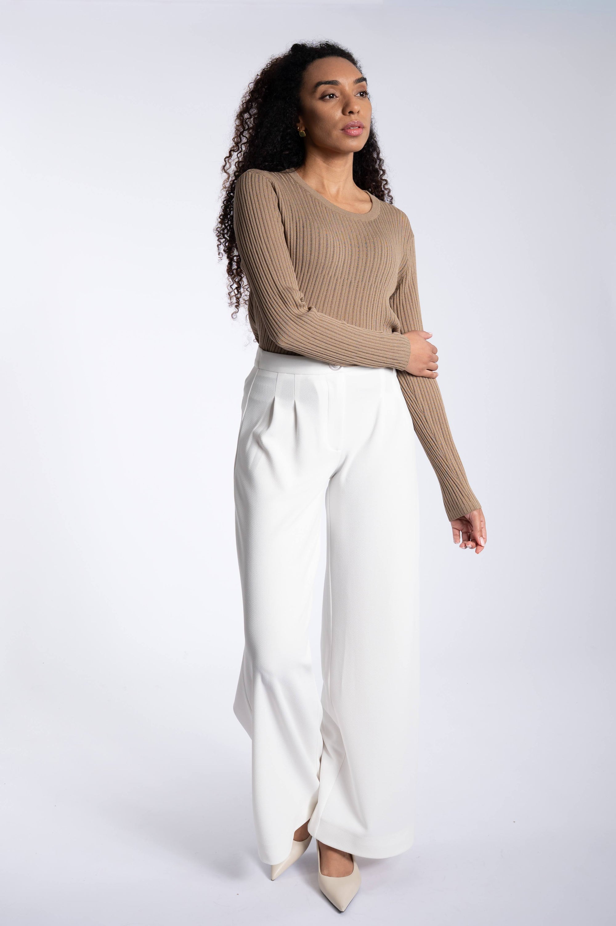 Rib Knit Longsleeve - Brown