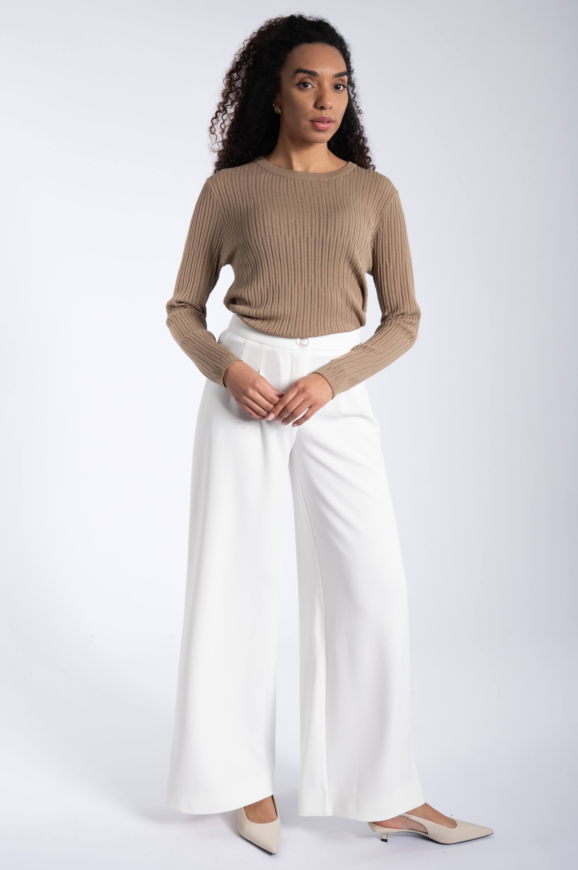 Rib Knit Longsleeve - Brown