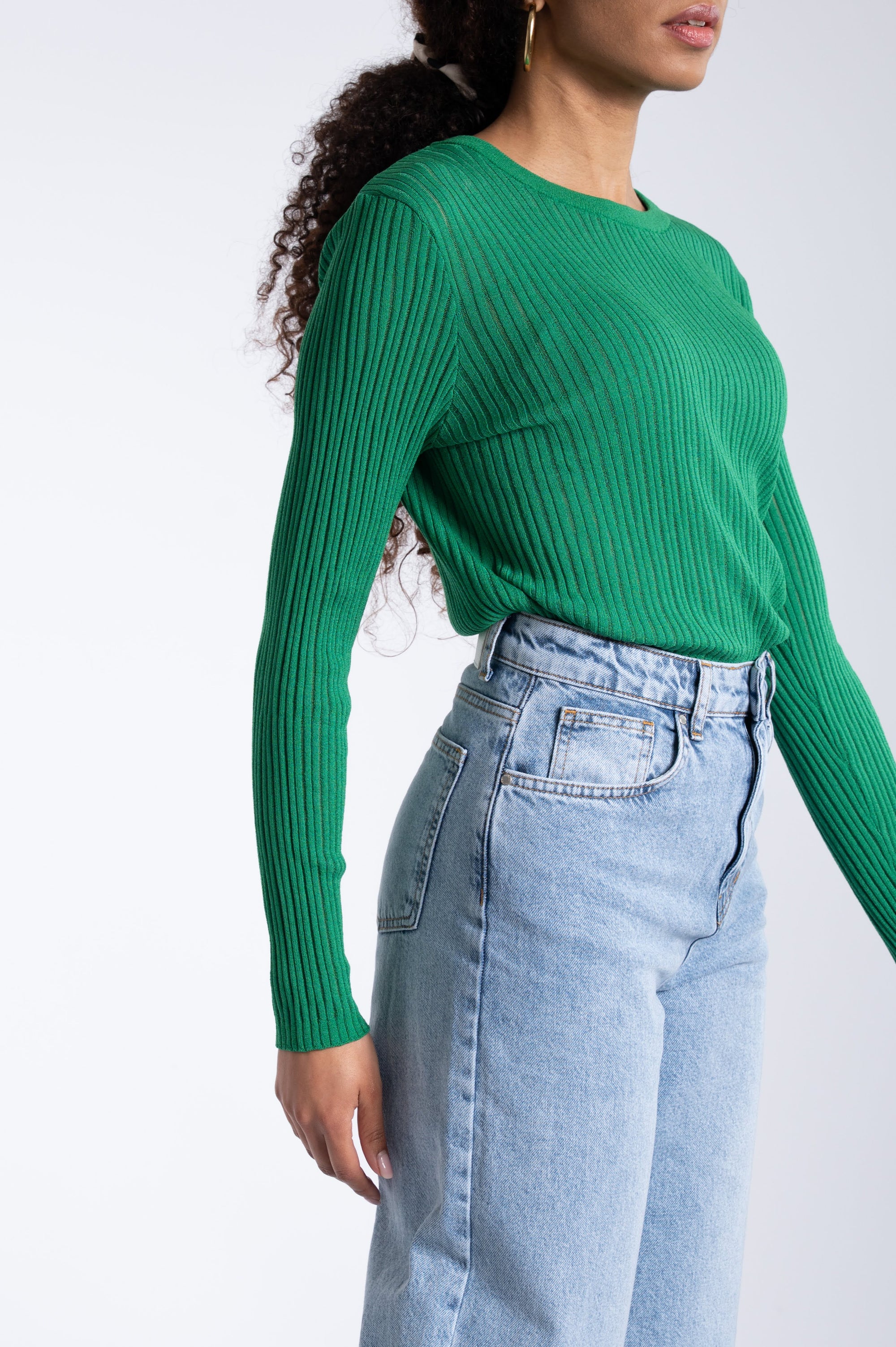 Rib Knit Longsleeve - Green