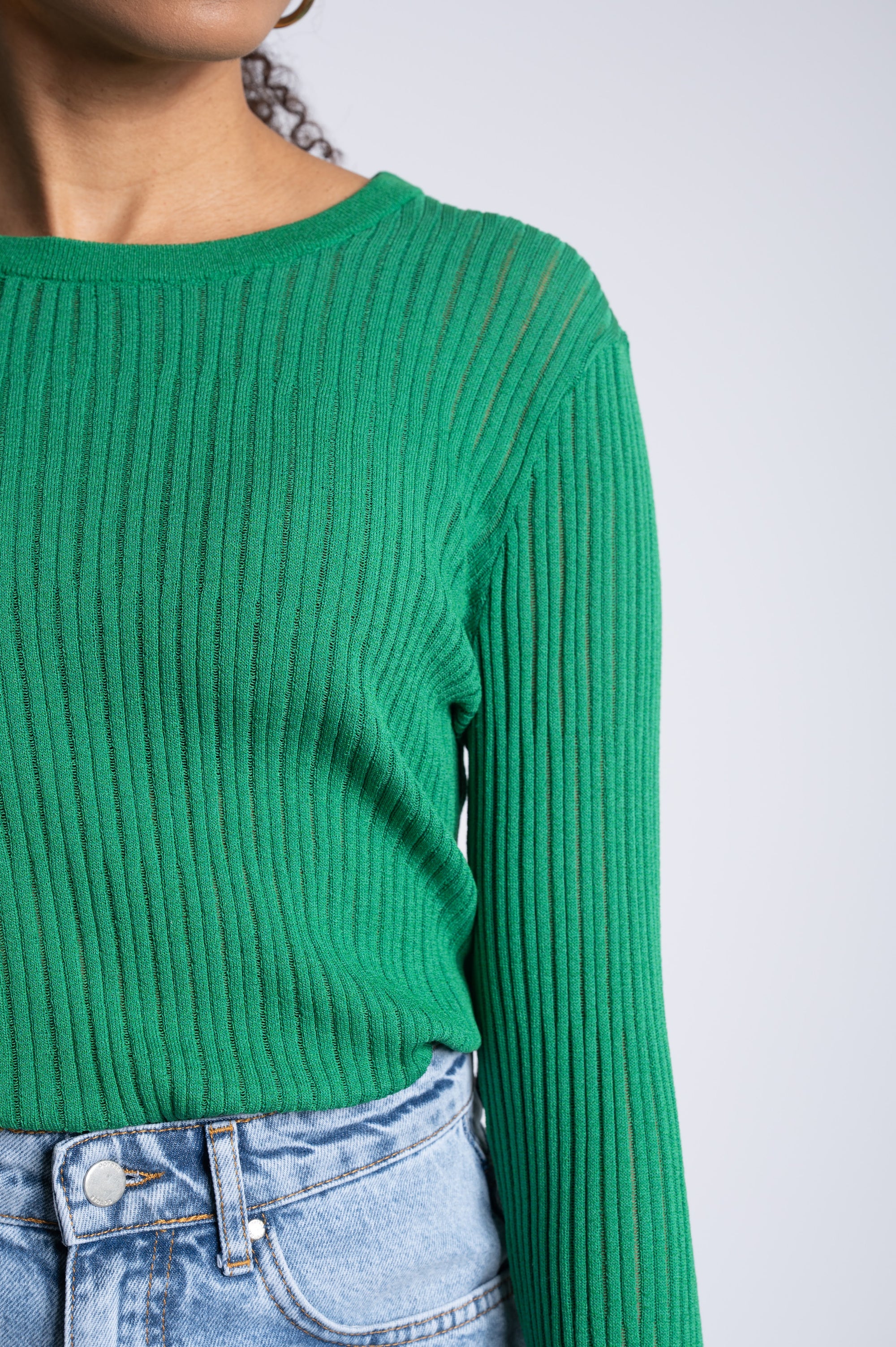 Rib Knit Longsleeve - Green