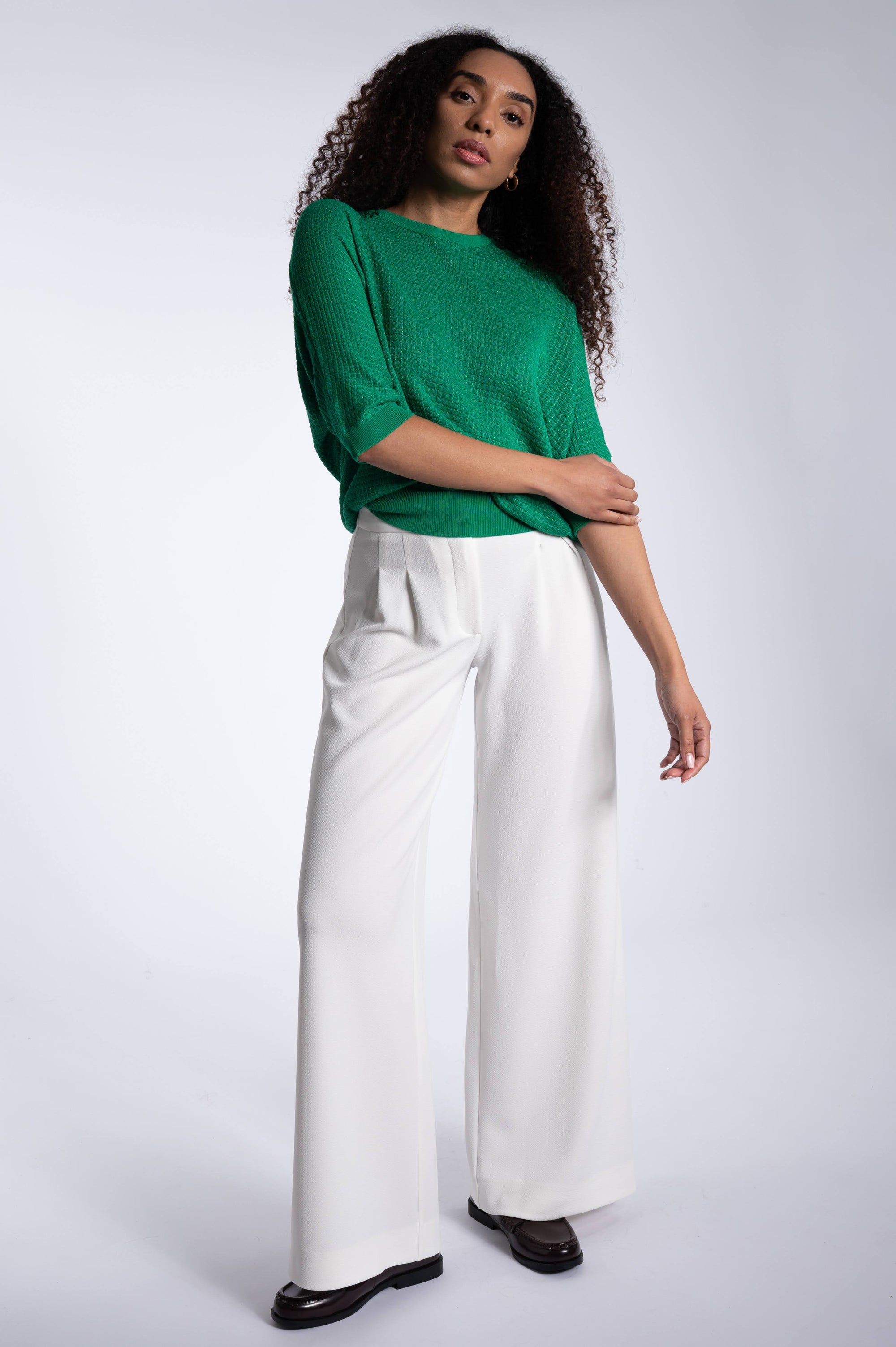 Shimmery Lurex Top - Green