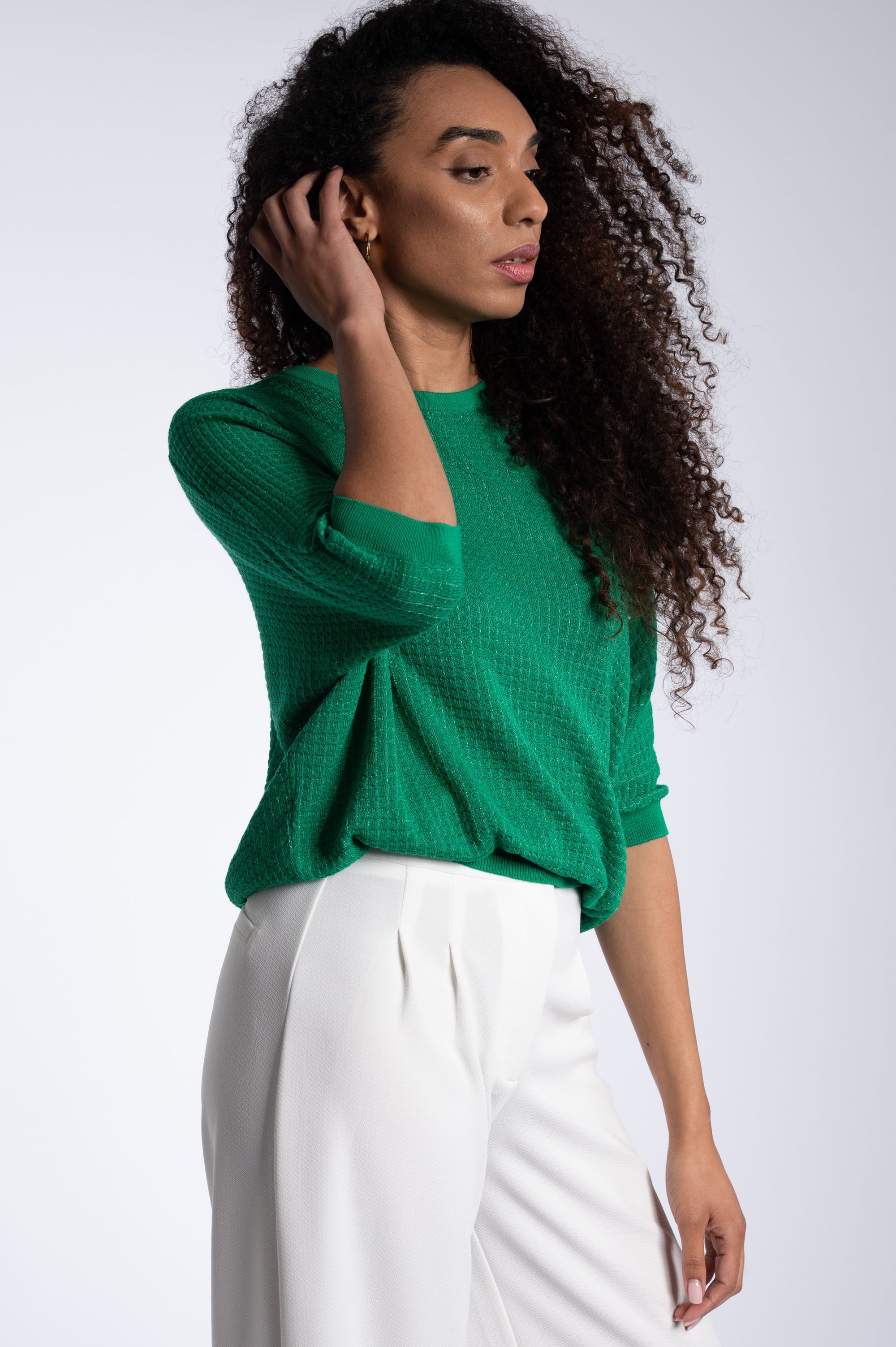 Shimmery Lurex Top - Green