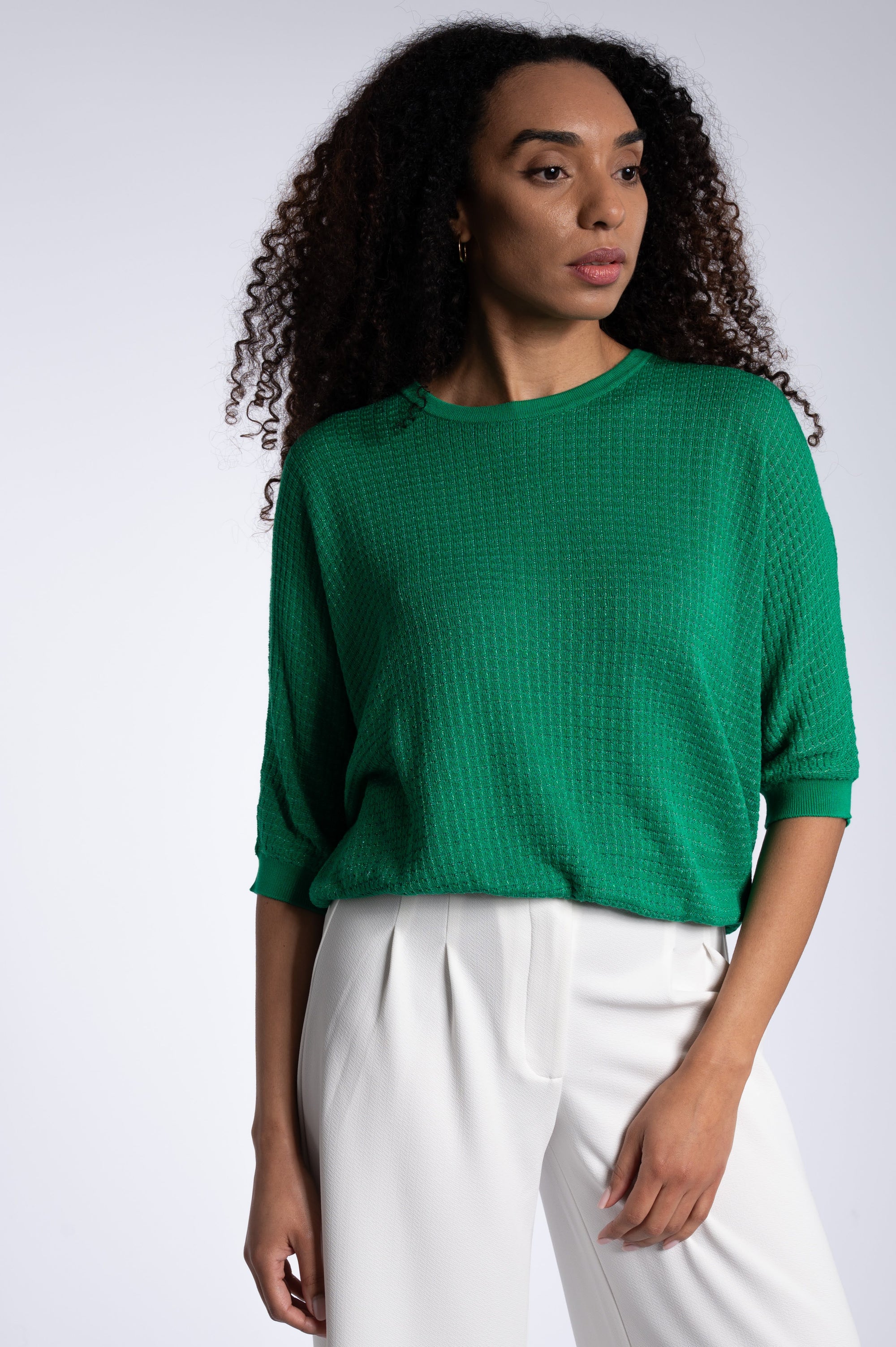 Shimmery Lurex Top - Green
