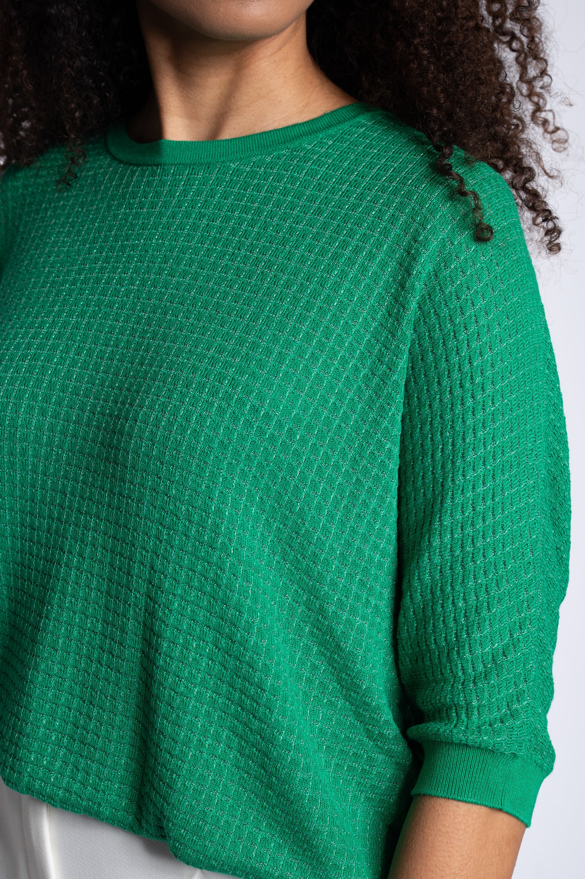 Shimmery Lurex Top - Green