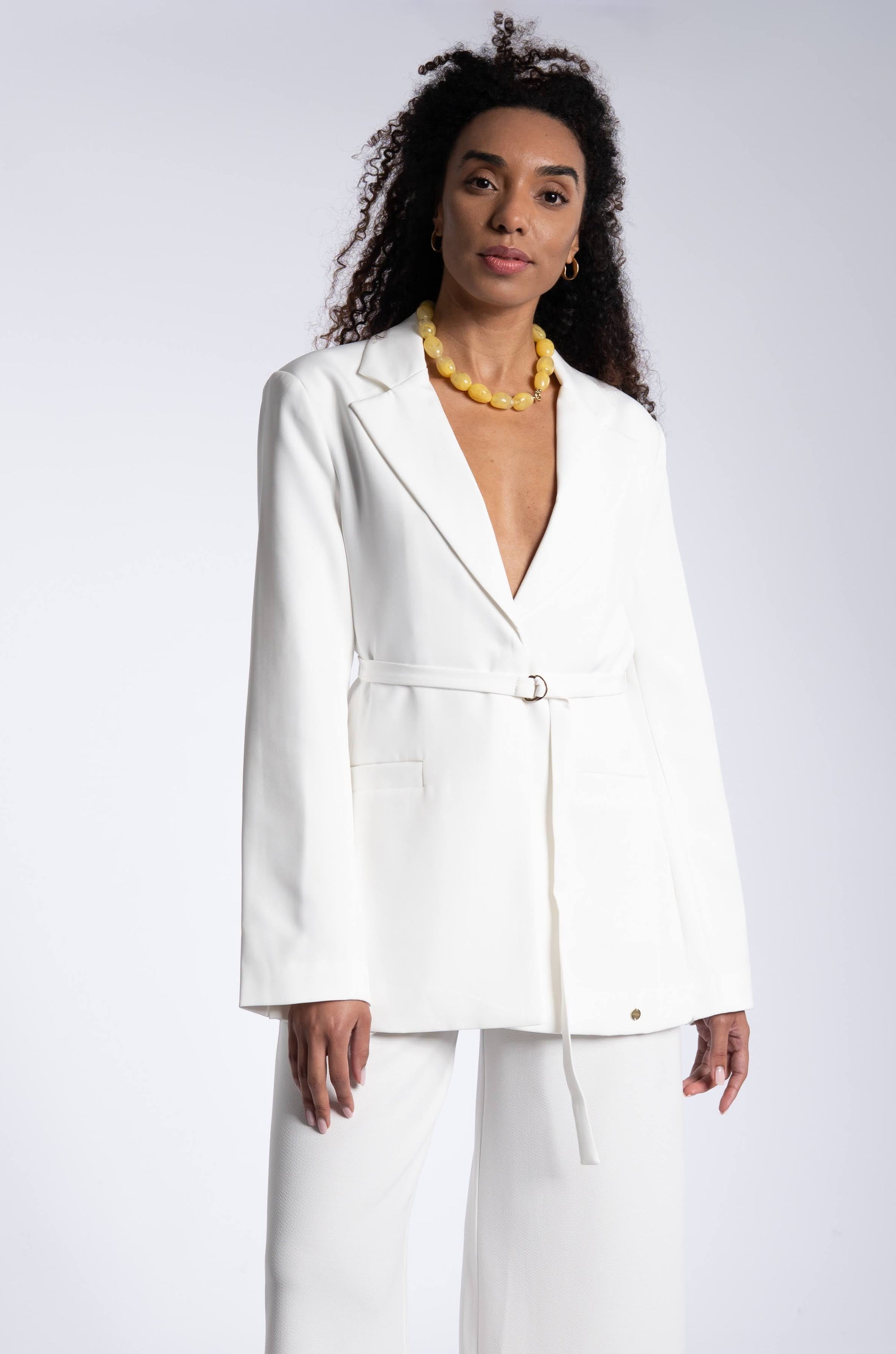 Detailed Blazer - White