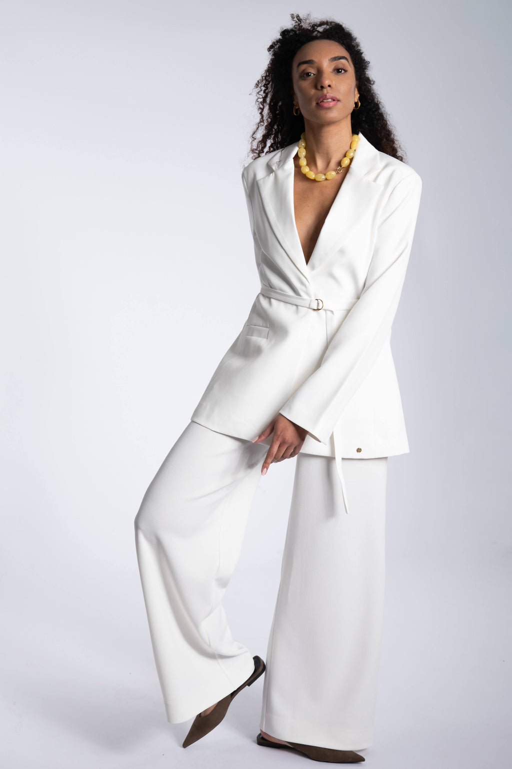 Detailed Blazer - White