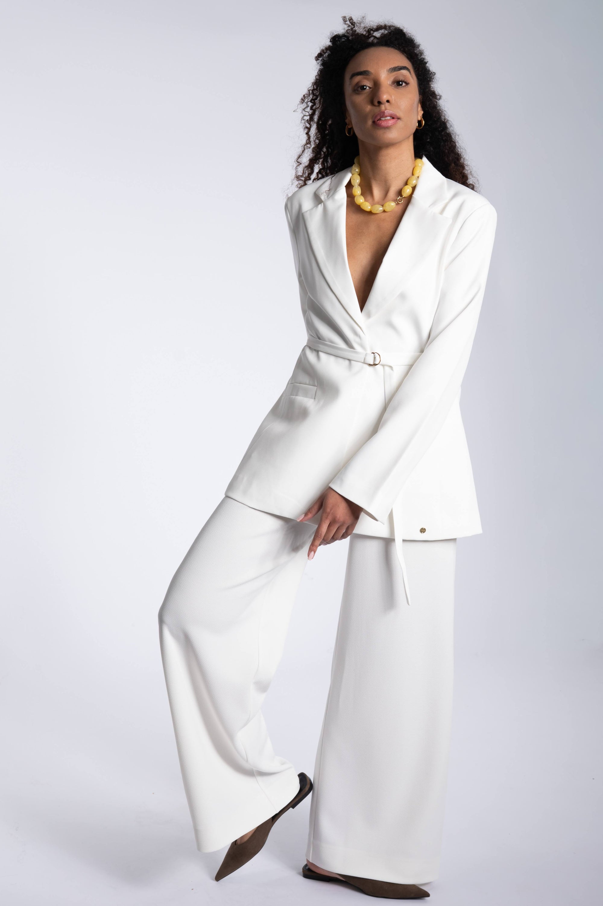 Detailed Blazer - White