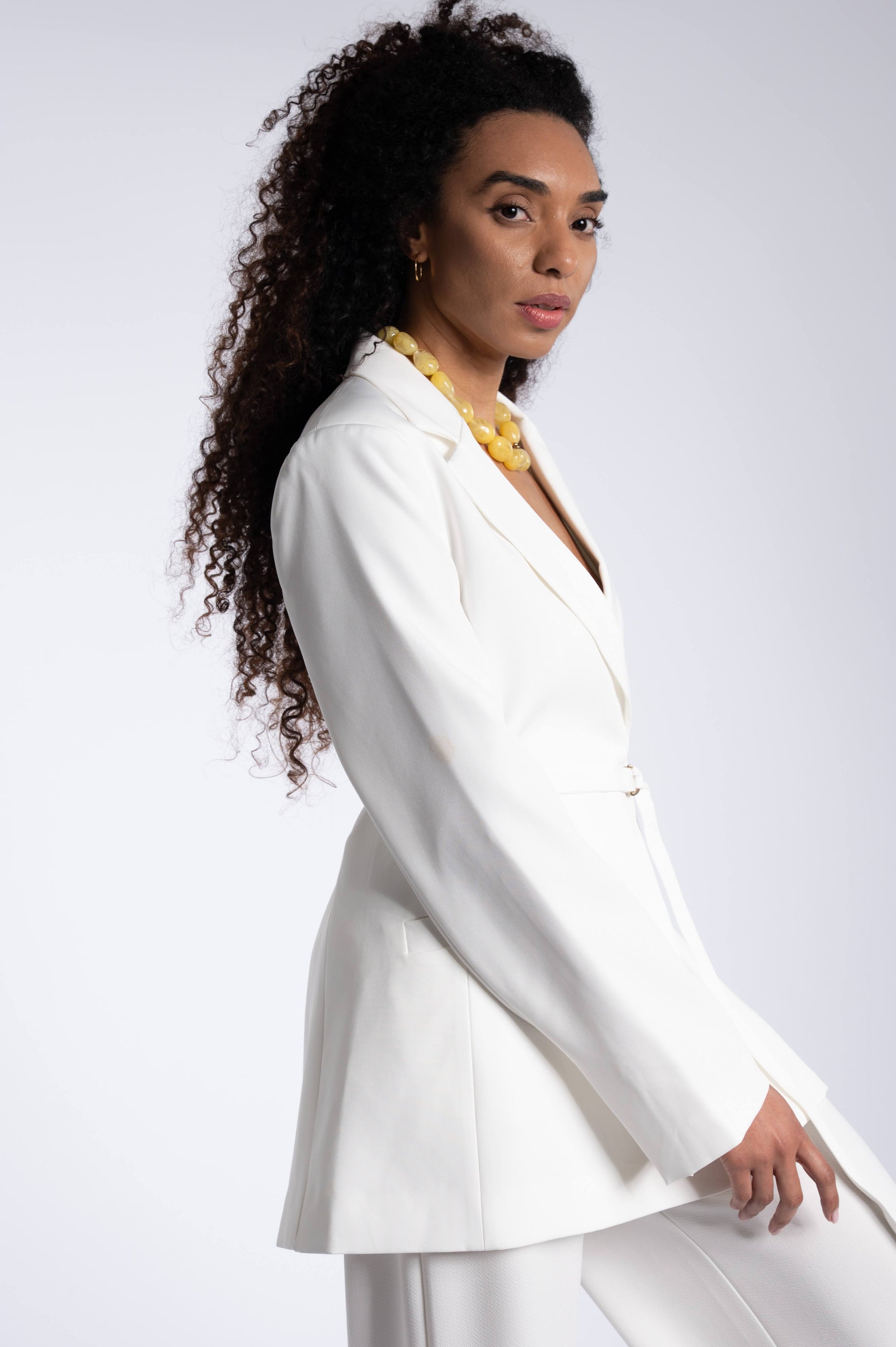 Detailed Blazer - White