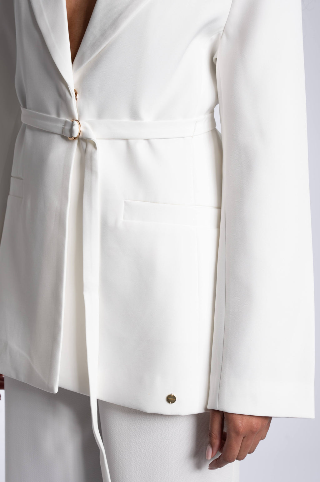 Detailed Blazer - White