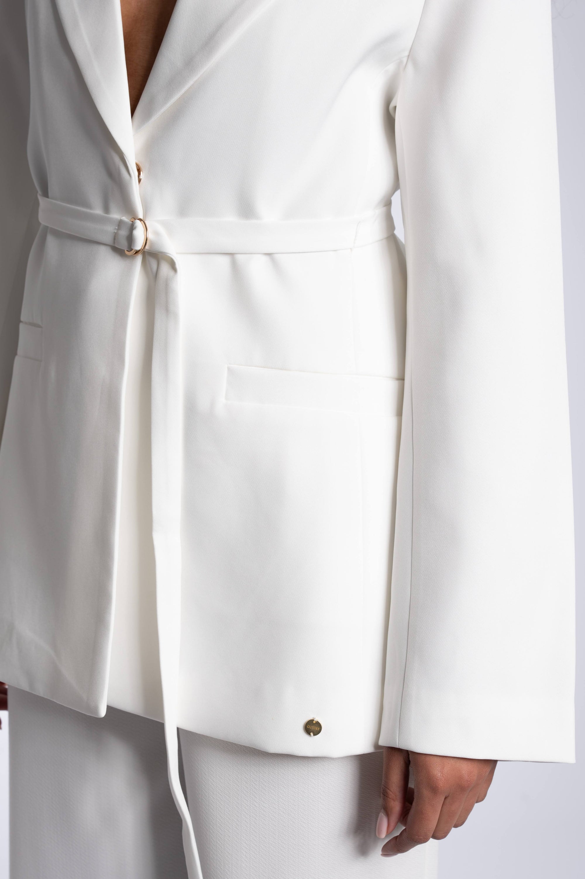 Detailed Blazer - White