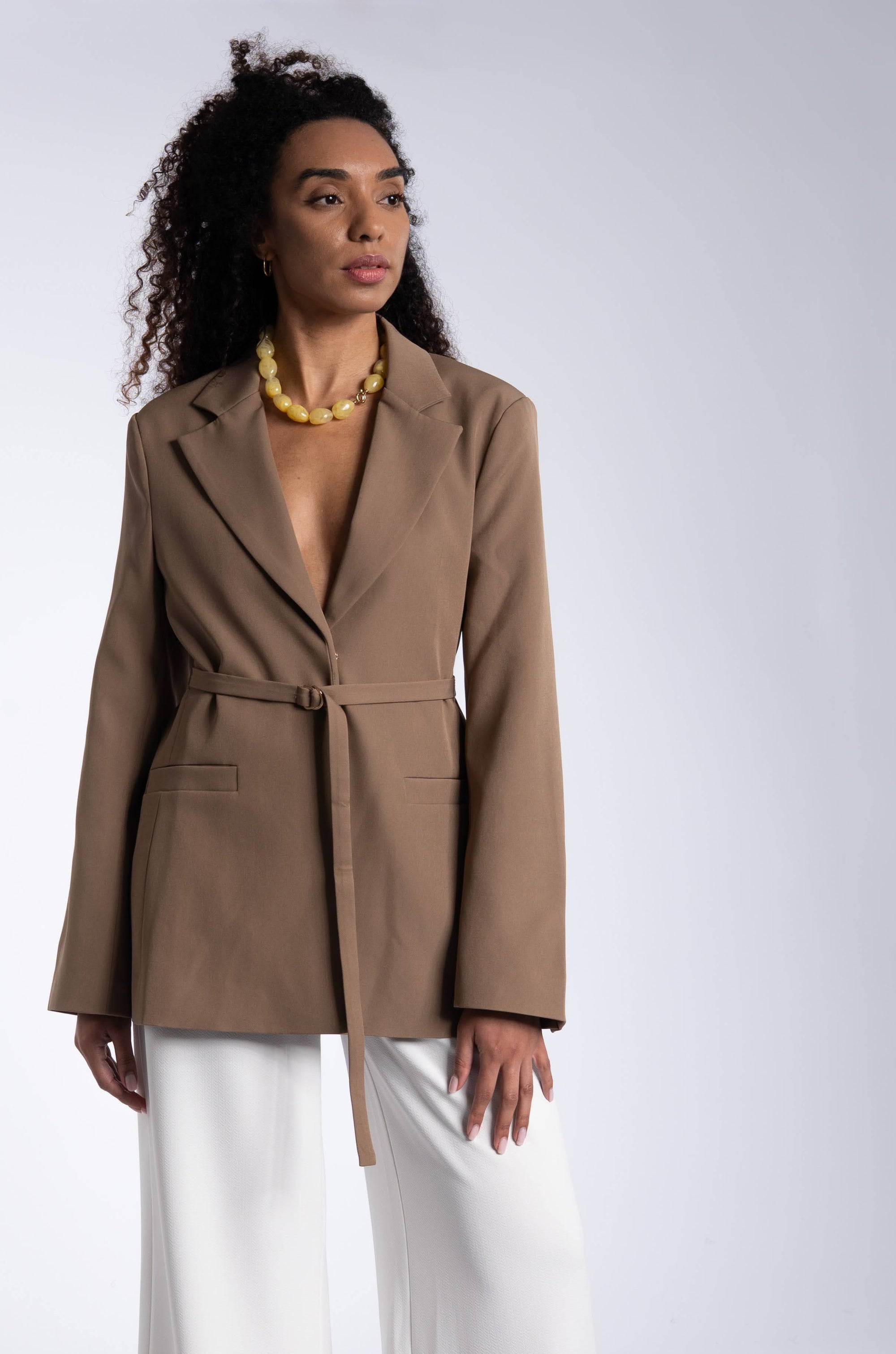 Detailed Blazer - Brown