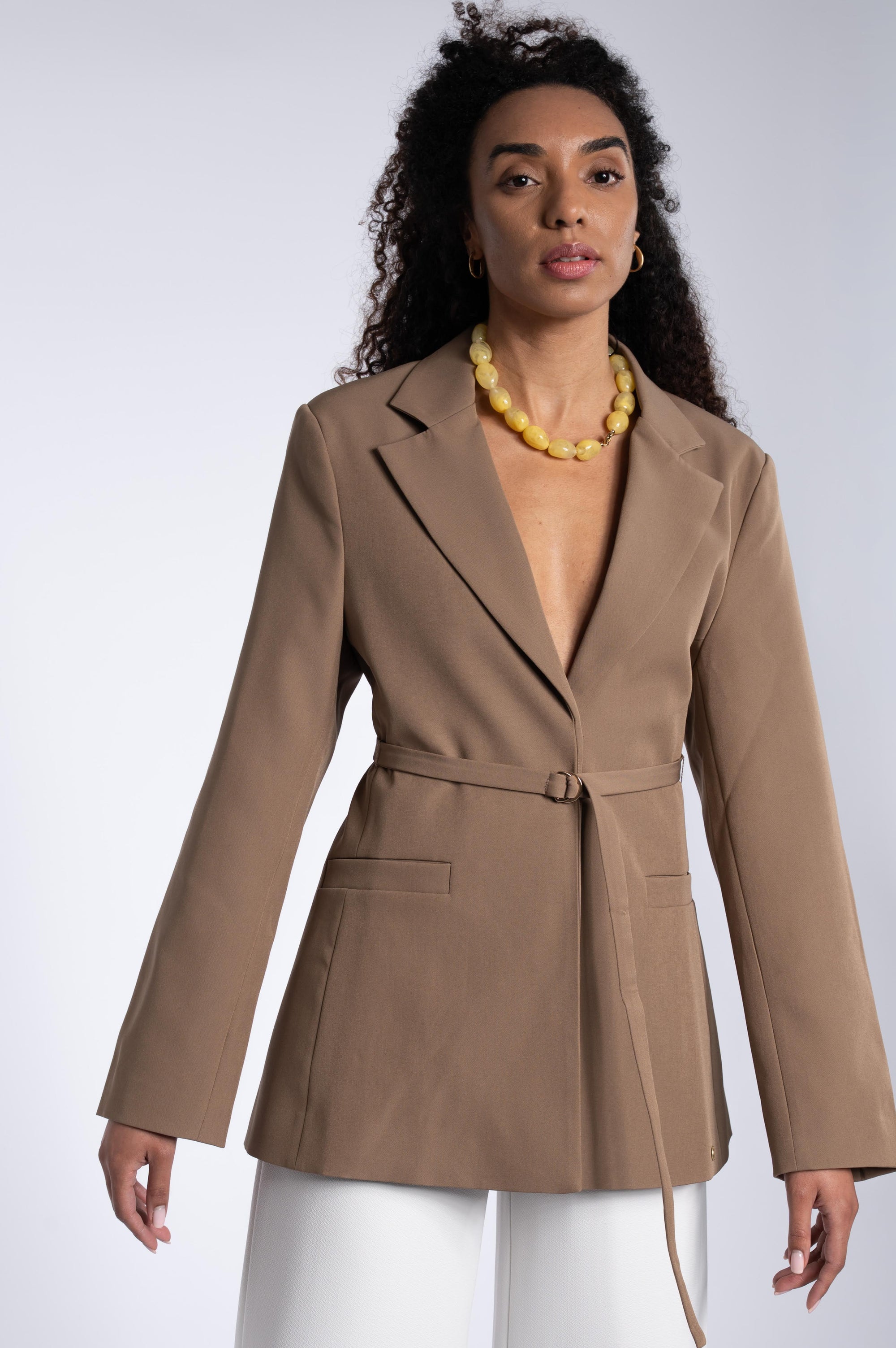 Detailed Blazer - Brown