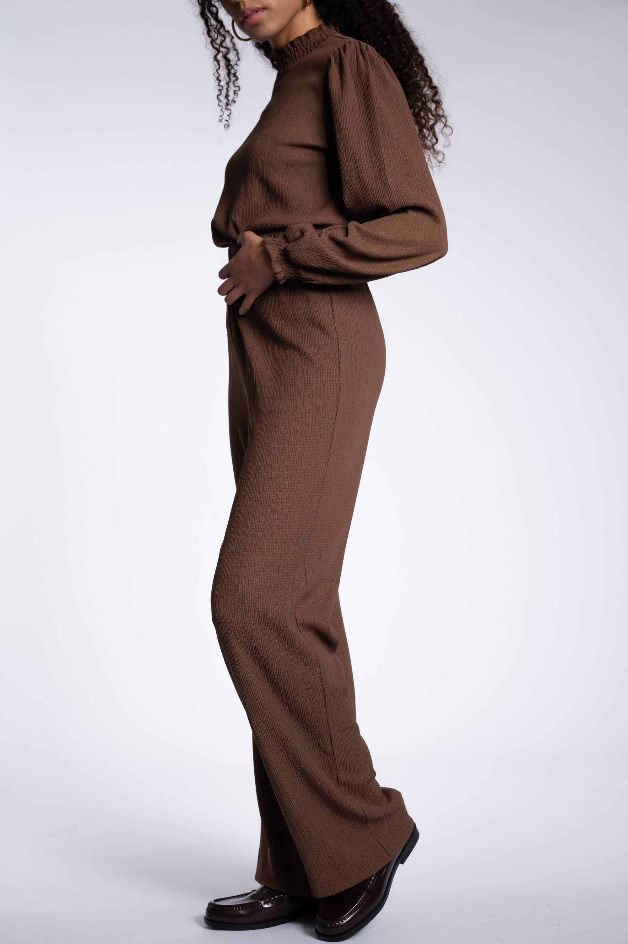 Smock Set Top - Chocolate Brown
