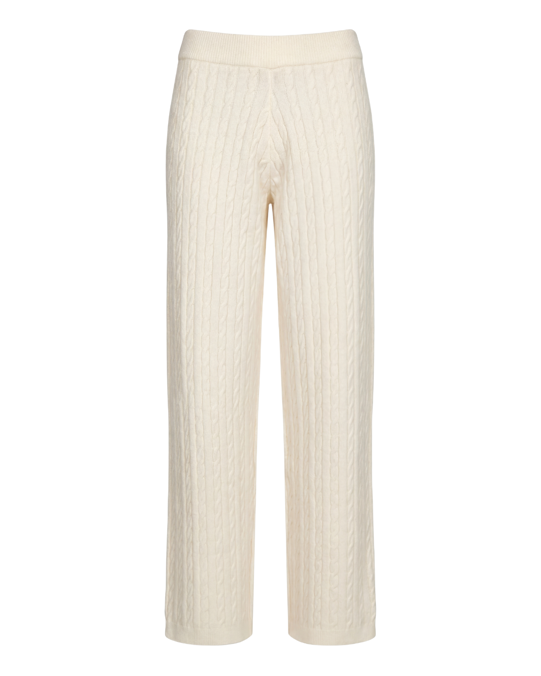 Cable Knitted Set Trousers - Ivory