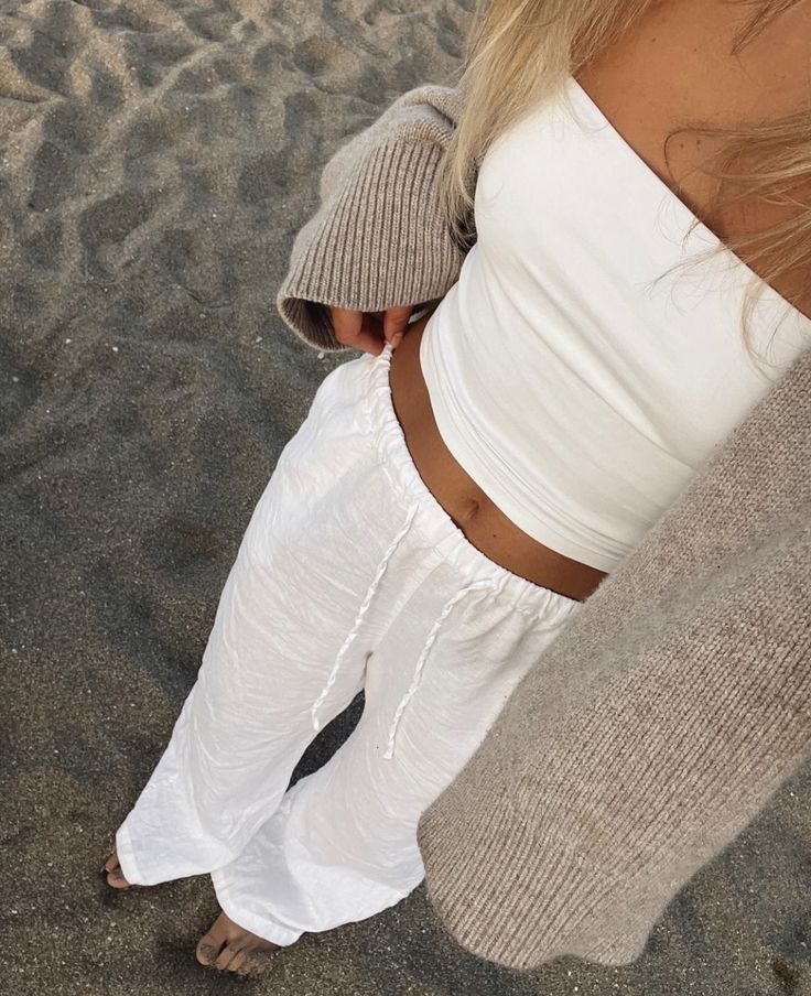 Linnen It Trousers - Ivory