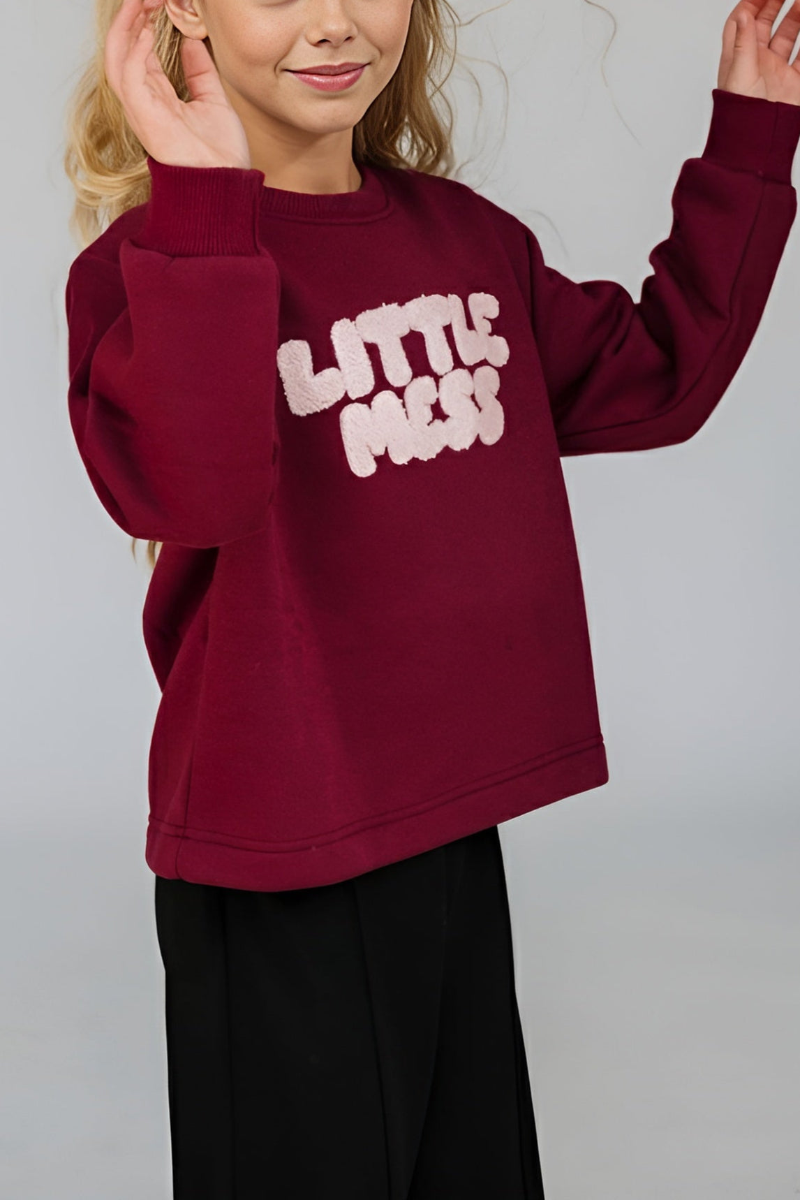 The Mini Little Mess Sweat - Ruby Red & Pink
