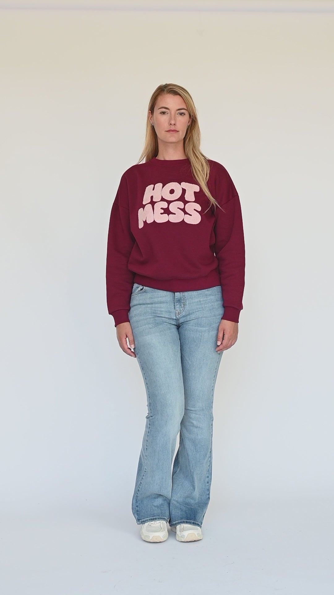 Hot Mess Sweat - Ruby Red & Pink