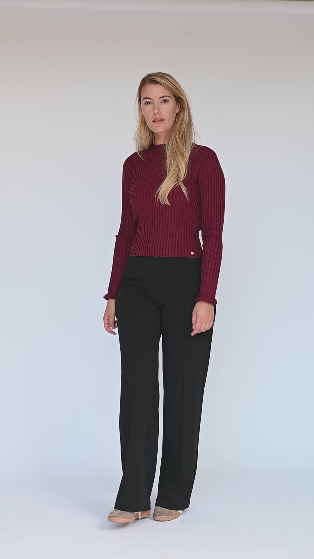 Statement Sleeve Knit - Ruby Red