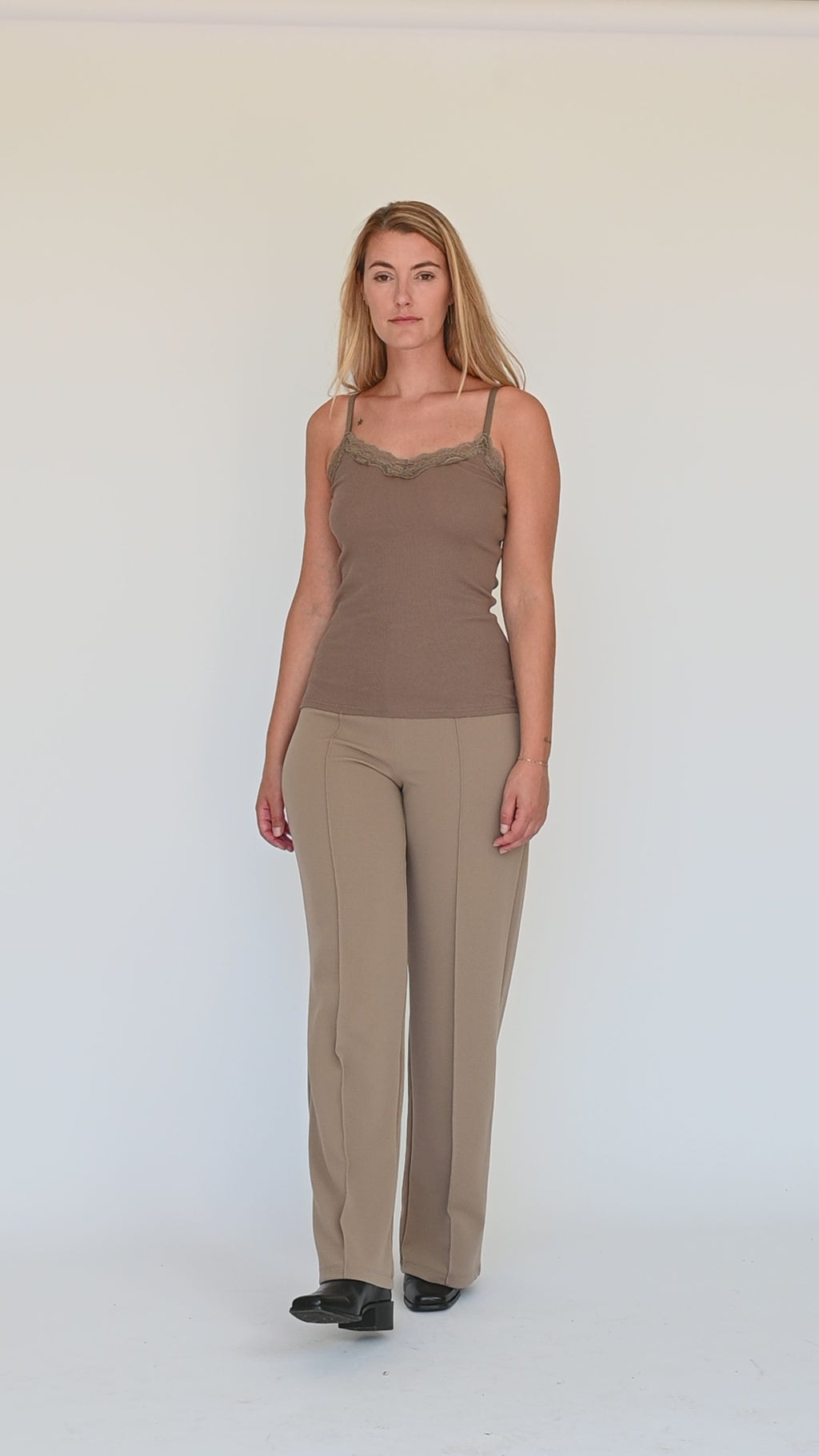 Lace Top - Taupe