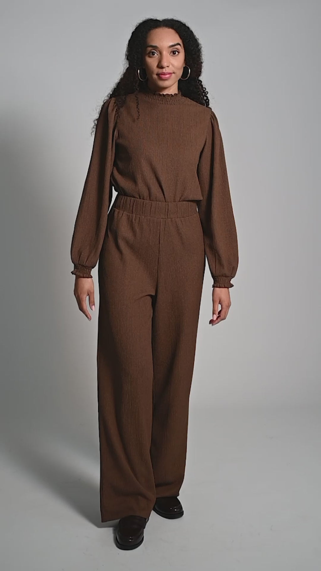 Smock Set Top - Chocolate Brown