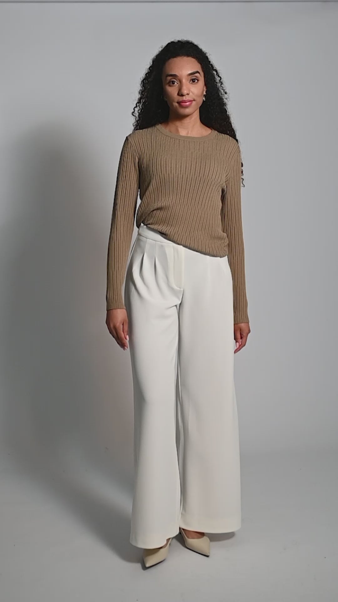 Rib Knit Longsleeve - Brown