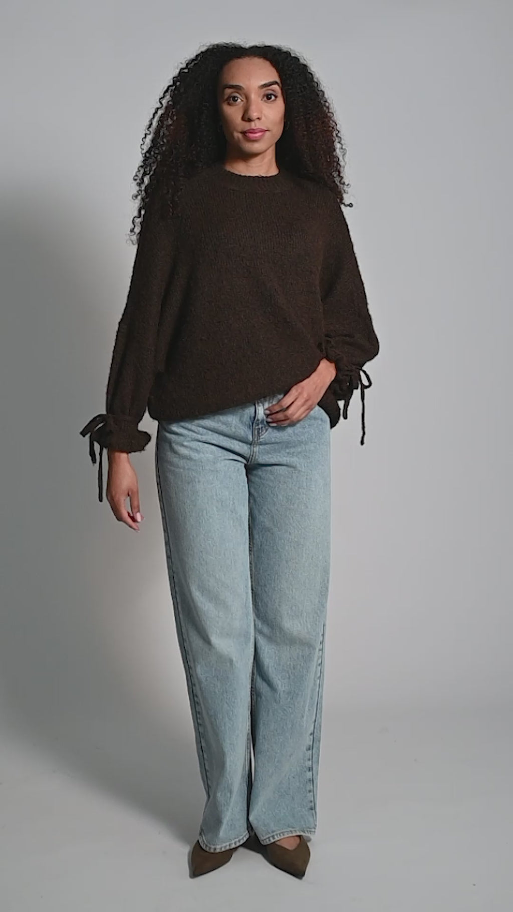 Bow Cuff Wide Pull - Chocolate Brown