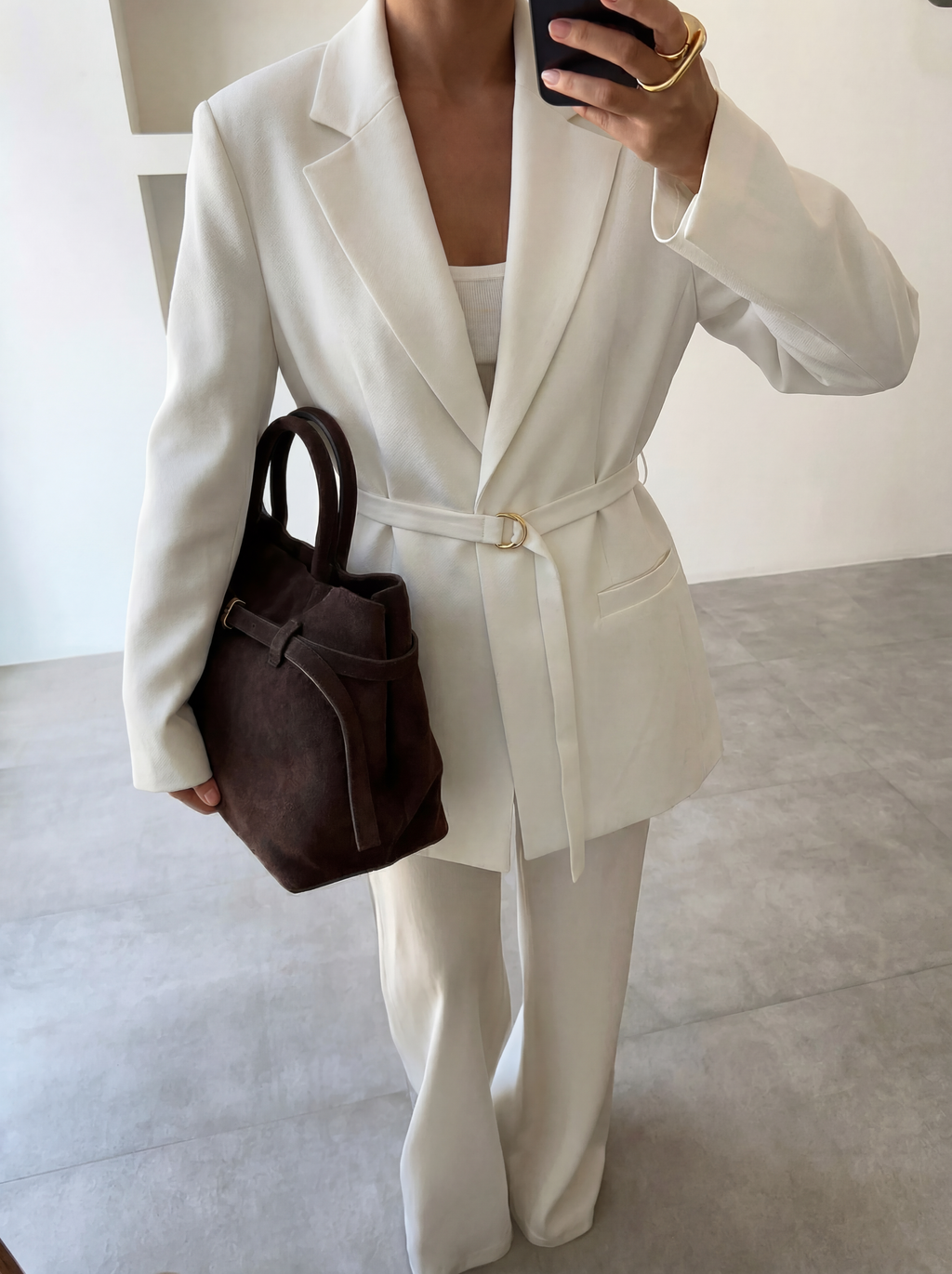 Detailed Blazer - White