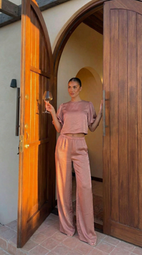 Shine to Stay Trousers - Shimmery Pink